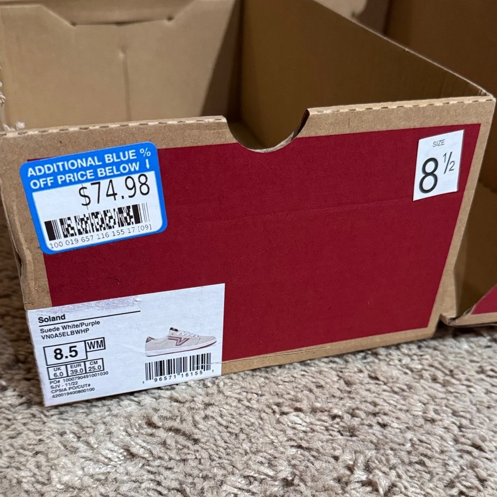 Vans Suede white/purple Casual Sneakers - Picture 5 of 5